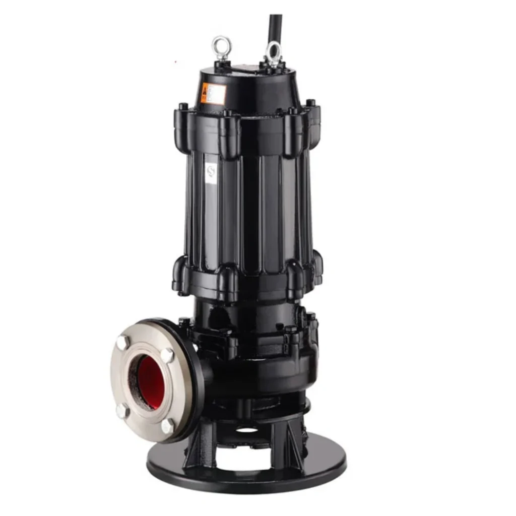Industrial submersible sewage pumps arranged by size for wastewater applications